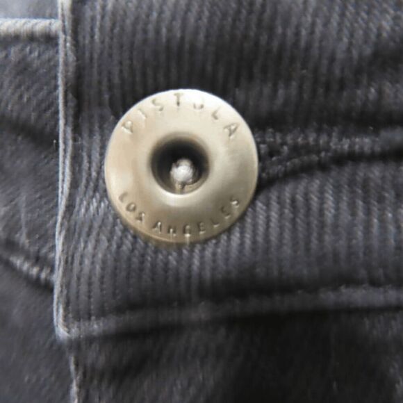 Pistola Black Straight Leg Raw Hem Ankle Slits Size 27 - Picture 3 of 5